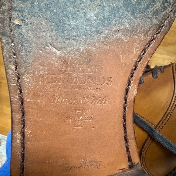 Allen Edmonds caramel Oxford
